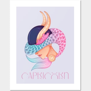 Capricorn Zodiac Sign Beautiful Girl Posters and Art